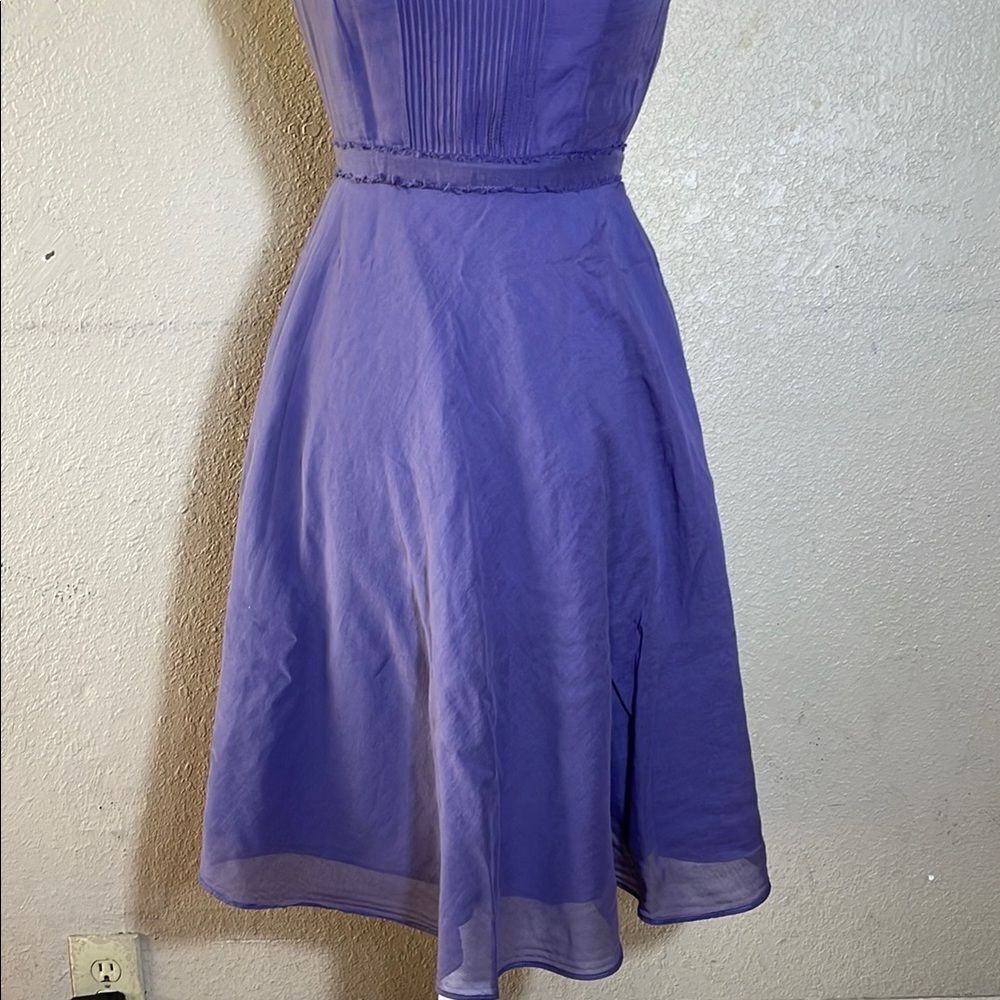 J. Crew Strapless Purple Chiffon A-Line Dress - Picture 3 of 8
